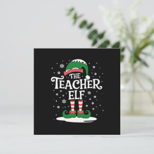 Cartão De Festividades O Elfo Professor Natal Família Grupo Correspondent