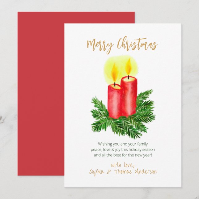 Cartão De Festividades O Espírito das Velas Adversas do Natal (Frente/Verso)