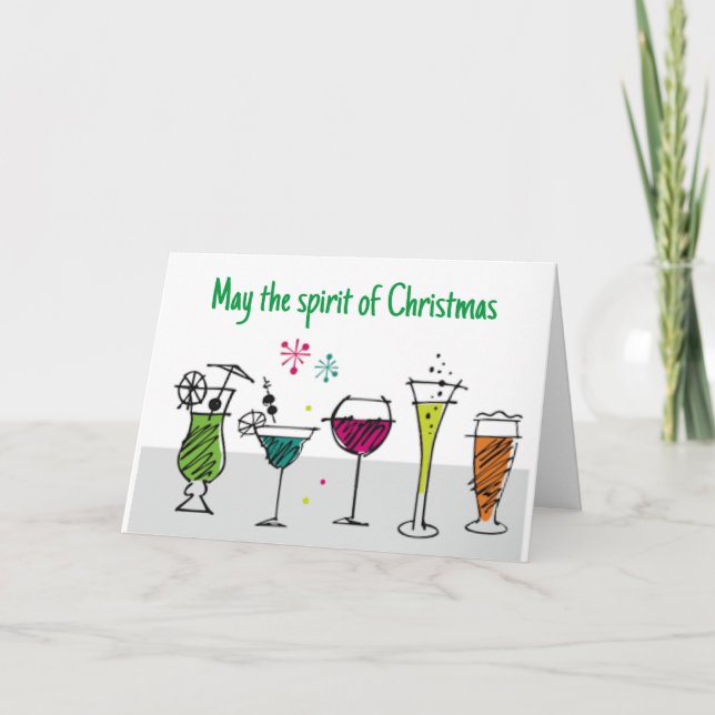 CARTÃO DE FESTIVIDADES O ESPÍRITO DO NATAL E DOS ESPÍRITOS TAMBÉM (Frente)