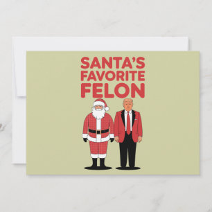 Cartão De Festividades O Favorito de Papai Noel Criminoso Trump Natal Rep