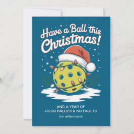 Cartão De Festividades O Feliz Natal Do Pickleball Ilumina Sua Saudação