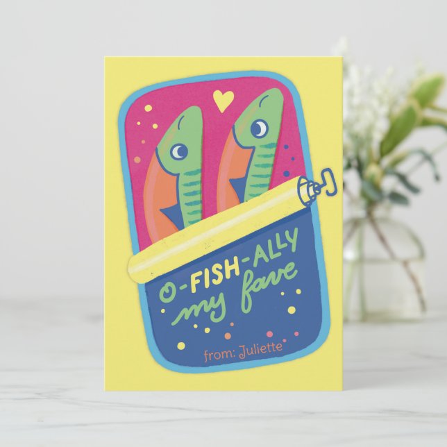 Cartão De Festividades O-fish-ally My Fave - Valentine Holiday (Em pé/Frente)
