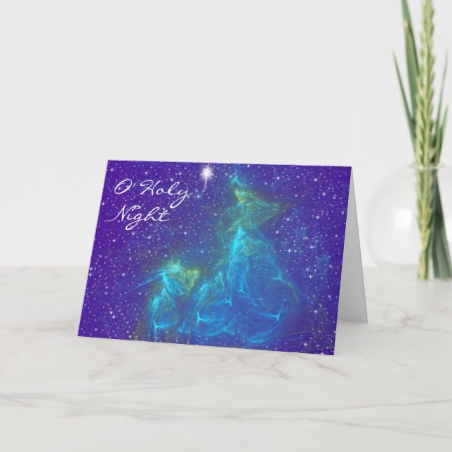 Cartão De Festividades O' HOLY NIGHT greeting card (Frente)