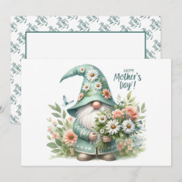 Cartão De Festividades O Mágico Dia das Mães: Delícia Gnomo Caprichoso