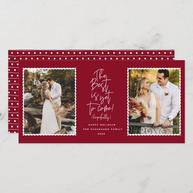 Cartão De Festividades O Melhor Ainda É Vir 2 Foto (Frente/Verso)