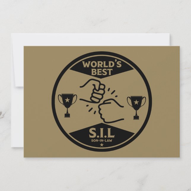 Cartão De Festividades O melhor genro do mundo (Frente)