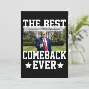 Cartão De Festividades O melhor retorno de sempre Trump 47º presidente