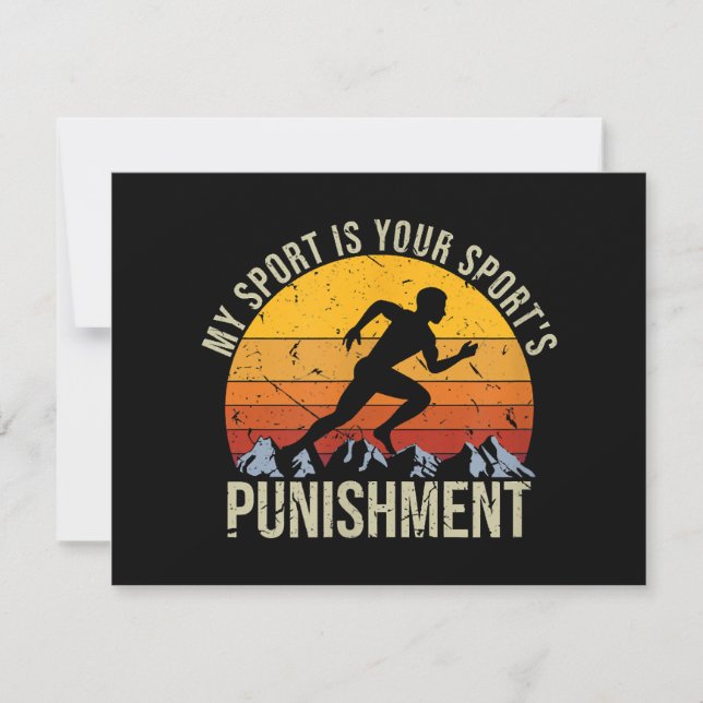 Cartão De Festividades O Meu Esporte É A Sua Pena Esportiva. (Frente)