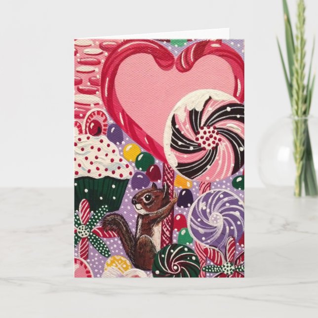 Cartão De Festividades O Mundo das Minerações de Elizabeth (Frente)