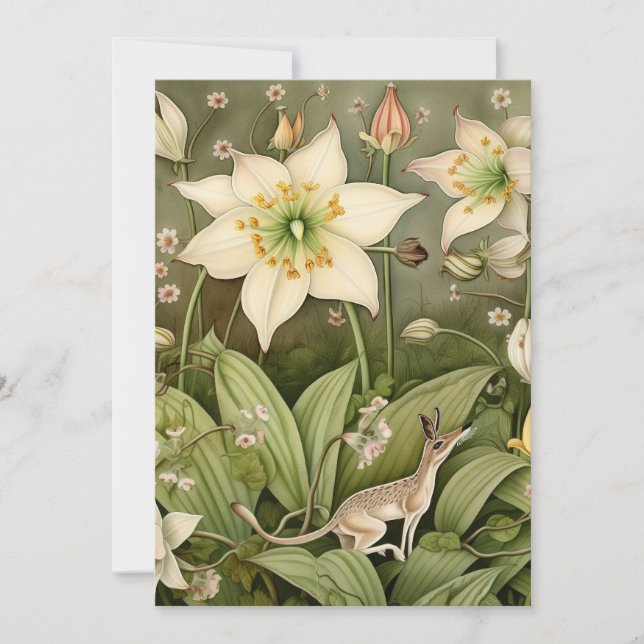 Cartão De Festividades O Mundo Mítico do Rato de Veado Sussurrado (Frente)