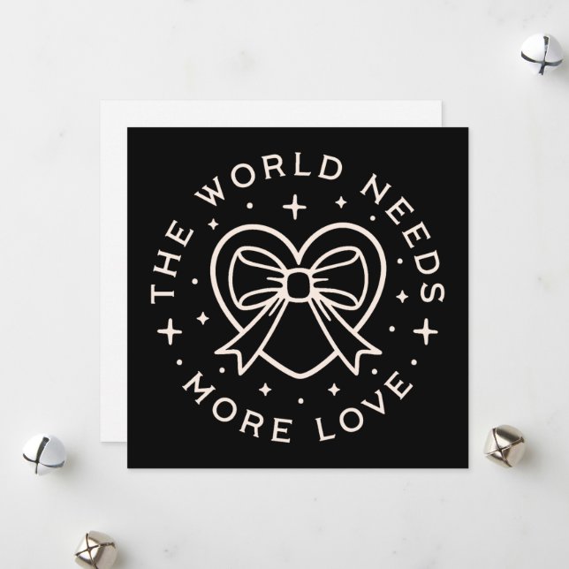 Cartão De Festividades O mundo precisa de mais amor (Frente/Verso In Situ)
