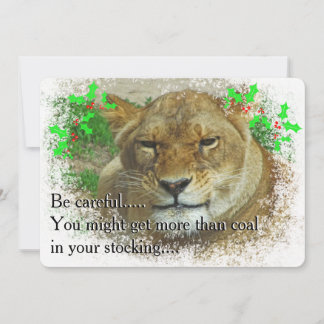 Cartão De Festividades O Natal da Lioness