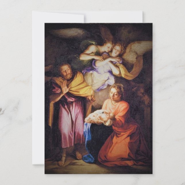 Cartão De Festividades O Natal da Natividade (Frente)