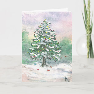 Cartão De Festividades "O Natal das Aves"