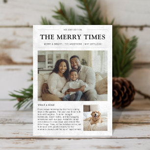 Cartão De Festividades O Natal de um Cachorro da Família de Ano