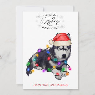 Cartão De Festividades O Natal Deseja Que O Cachorro Pupado Beija Pet Cuj