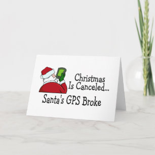 Cartão De Festividades O Natal É Cancelado Santas GPS Quebrado