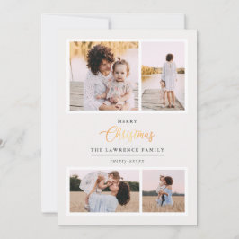 Cartão De Festividades O Natal é Dourado | Ivory Elegant 4 dias feriados