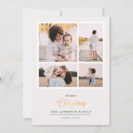 Cartão De Festividades O Natal é Dourado | Ivory Modern 4 festas