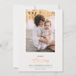 Cartão De Festividades O Natal é Dourado | Ivory Modern Fotografia vertic