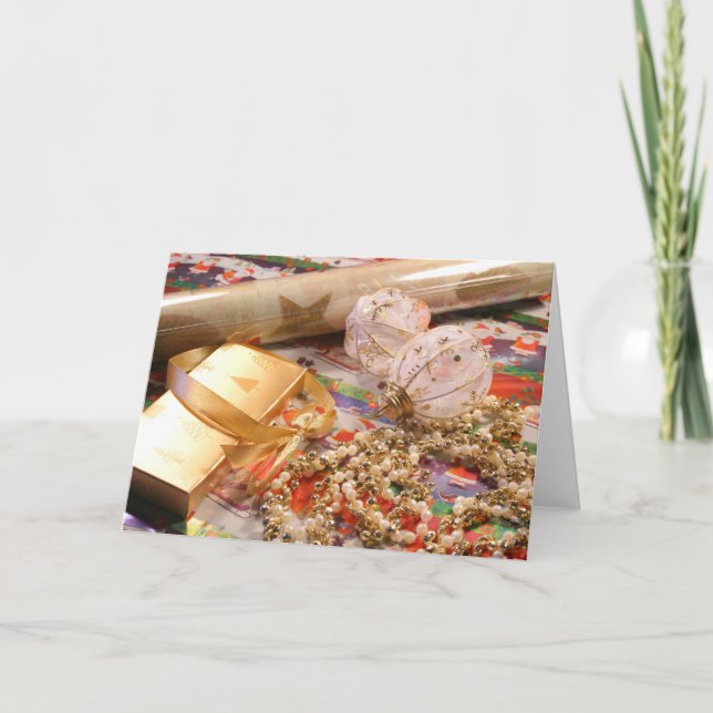 Cartão De Festividades O Natal é envolvido toda acima! (Frente)