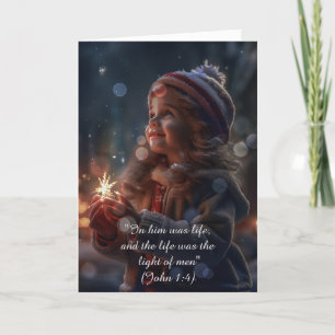 Cartão De Festividades O Natal personalizado da Luz dos Homens