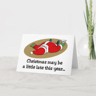 Cartão De Festividades O Natal pode estar atrasado