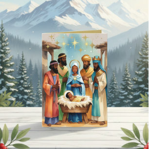 Cartão De Festividades O Natal Sagrado Natividade Natal