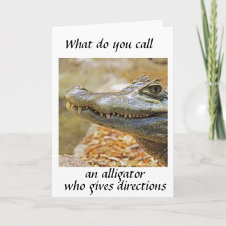 CARTÃO DE FESTIVIDADES O *NAVIGATOR ALLIGATOR* PARA O SEU ANIVERSÁRIO