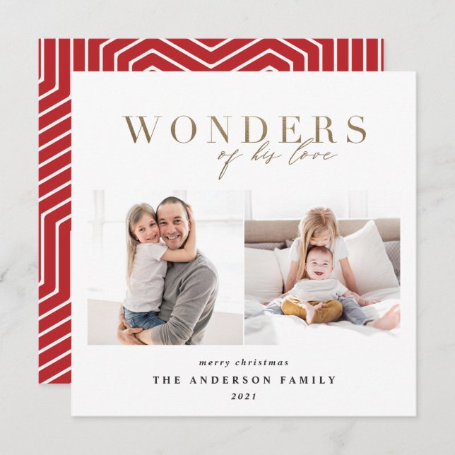 Cartão De Festividades O ouro religioso moderno 2 fotografia geométrica N (Frente/Verso)