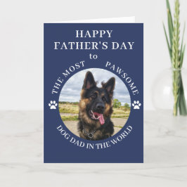 Cartão De Festividades O pai de cachorro mais incrível foto Azul