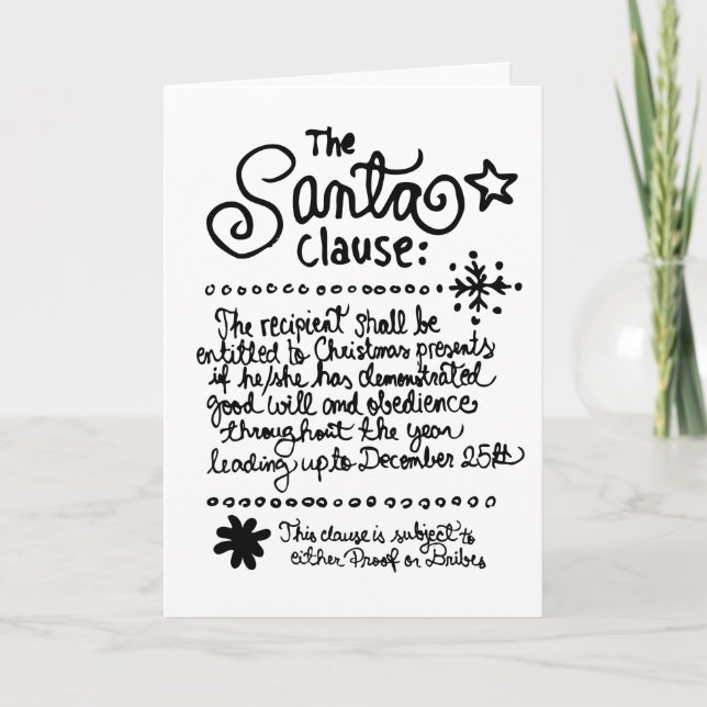 Cartão De Festividades O Papai Noel (Frente)