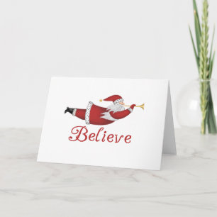 Cartão De Festividades O papai noel acredita
