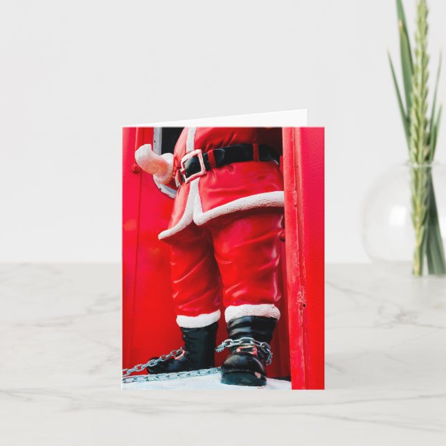 Cartão De Festividades O Papai Noel em Apuros? (Frente)