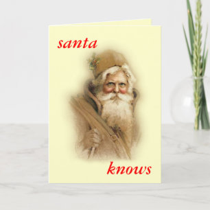 Cartão De Festividades o papai noel sabe...