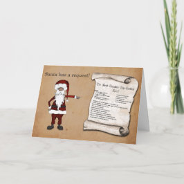 Cartão De Festividades O papai noel tem um pedido!