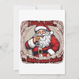 Cartão De Festividades O Papai Noel veio duas vezes!