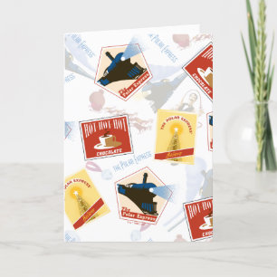 Cartão De Festividades O Polar Express   Padrão do adesivo retrorreflecto