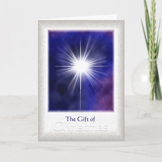 Cartão De Festividades O presente do Natal (Frente)