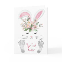 O primeiro coelhinho da Páscoa da neta