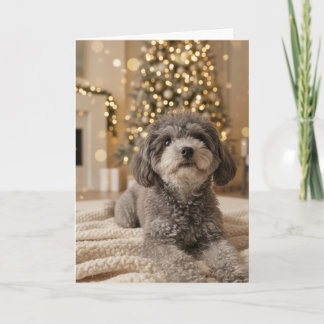 Cartão De Festividades O Primeiro Natal do Cachorrinho! - Personalizável