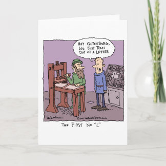 Cartão De Festividades O Primeiro Sem "L"