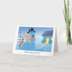 Cartão De Festividades O que está guardando aquele cachorro?