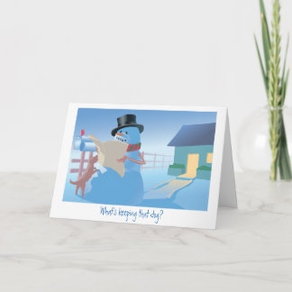 Cartão De Festividades O que está guardando aquele cachorro?