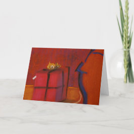 Cartão De Festividades O que há na Caixa de Natal de Férias? Notecard.