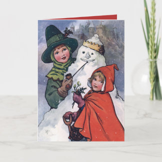 Cartão De Festividades O Rei da Terra da Neve por Rosa C Petherick