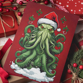 Cartão De Festividades O reinado de Yuletide de Cthulhu: Um Natal terríve