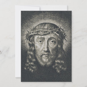 Cartão De Festividades O Santo Rosto coroado de espinhos