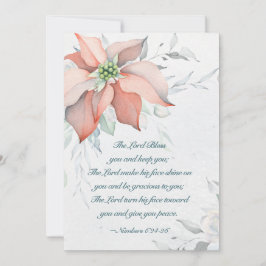 Cartão De Festividades O Senhor Abençoa Vocês Números 6:24-26 Natal