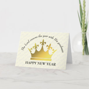 Cartão De Festividades O SENHOR COROA O ANO Feliz Ano Novo